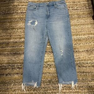 Madewell women’s 32 classic straight leg Jeans distressed